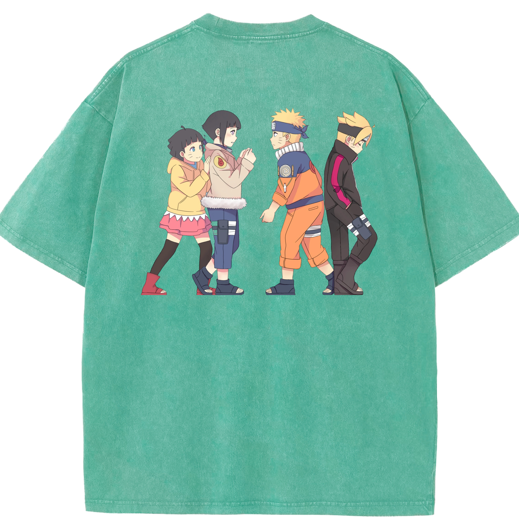 （画像用） NARUTO -ナルト- うずまき ナルト Uzumaki Naruto 綿100% ヴィンテージ風 半袖Tシャツ（背面プリント）